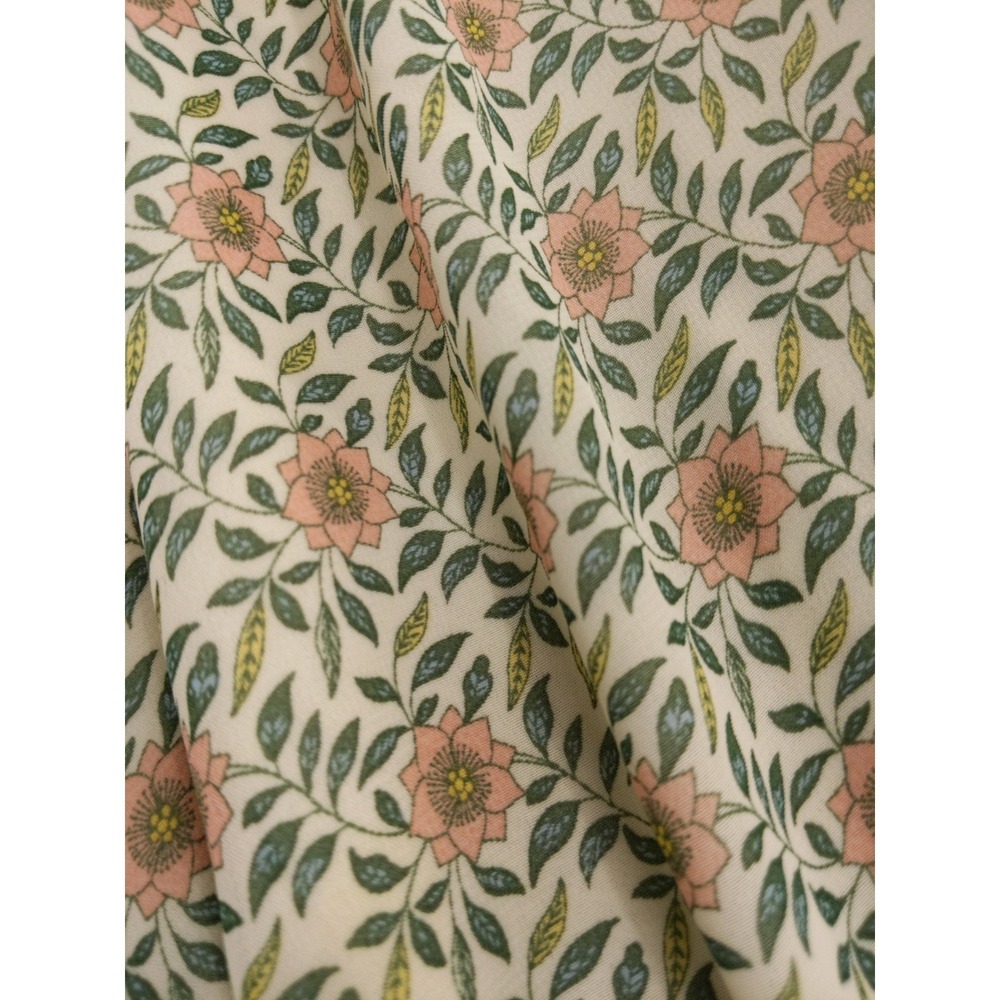 Max Studio Floral Tiered Mini Dress Sleeveless V-Neck Drawstring Waist Large - Picture 4 of 10